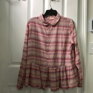 Long sleeve silk blouse